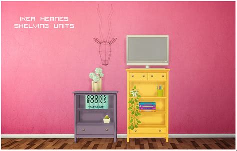 Sims 4 Ccs The Best Ikea Hemnes Shelving Units Linacherie