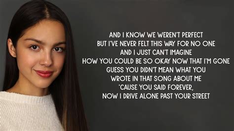 Olivia Rodrigo Drivers License Lyrics Youtube