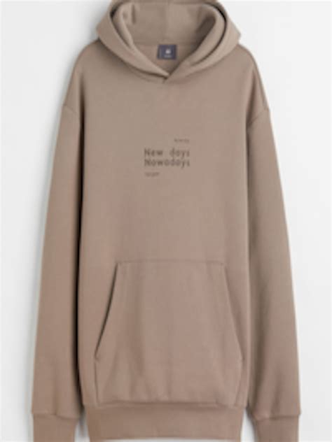 Buy Handm Men Beige Relaxed Fit Hoodie Sweatshirts For Men 17464774
