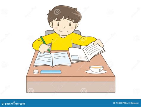 Child Studying Vector Image Stock Vector Illustration Of Child Kids