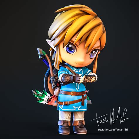 Chibi Link Zelda Breath Of The Wild Finished Projects Blender