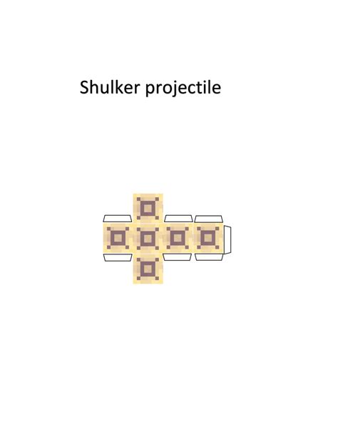 Pixel Papercraft Shulker Projectile
