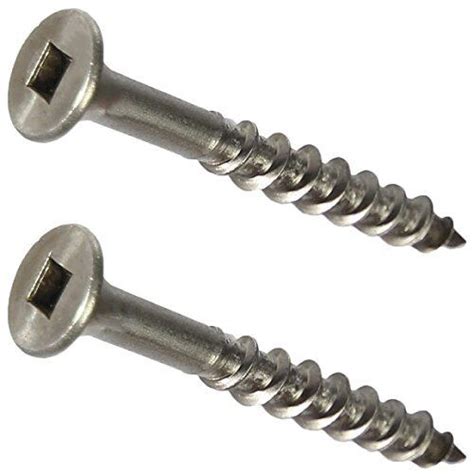 8 X 1 58 Deck Screws Stainless Steel Square Drive Woodcomposite Qty