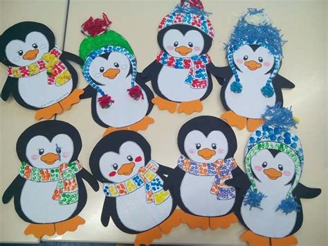 Schneemänner für kids ab 2. Pinguim | Basteln weihnachten, Basteln weihnachten winter ...