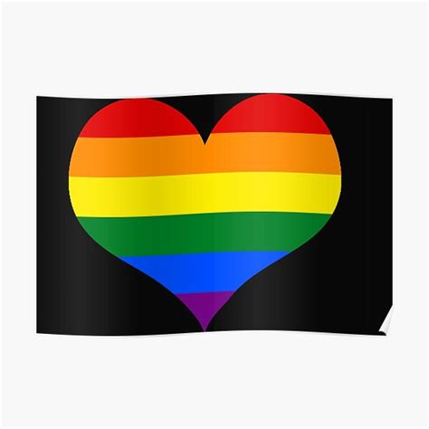 Lgbt Flag Heart Poster For Sale By Theindigowitch Redbubble