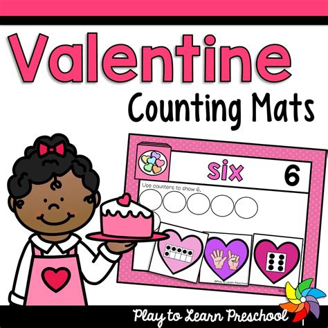 Valentine Counting Mats Play To Learn Preschool Preschool Valentine