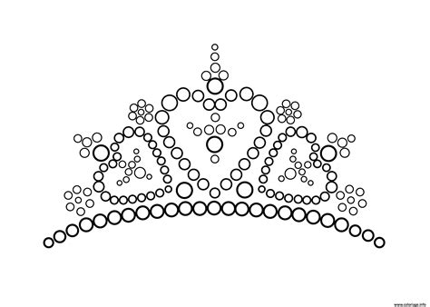 Coloriage couronne princesse coeurs amour  JeColorie.com