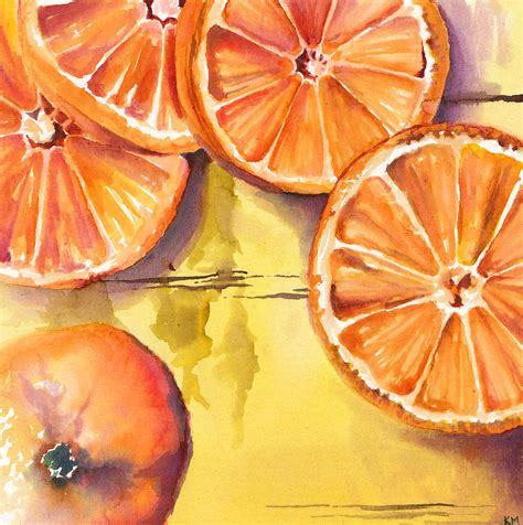 Orange Slice Painting By Kristen Moreau Fine Art America
