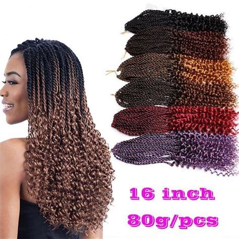 16 Senegalese Twist Crochet Braid Dreadlock Curly End Synthetic Hair