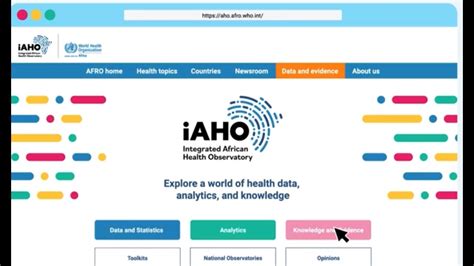 Explore The Integrated African Health Observatory Iaho A Step By