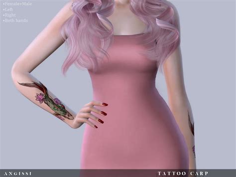 Sims 4 — Tattoo Carp By Angissi — For All Questions Go Here