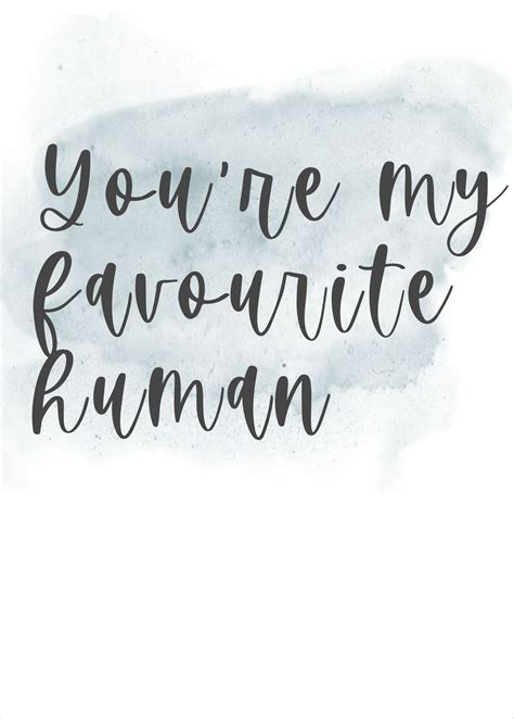 Youre My Favourite Human Card Digital Download Print Etsy Uk