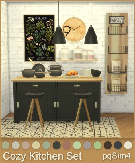 Cozy Kitchen Set The Sims 4 Custom Content
