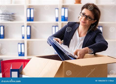 middle aged female employee being fired from her work stock image image of auditor dismissing