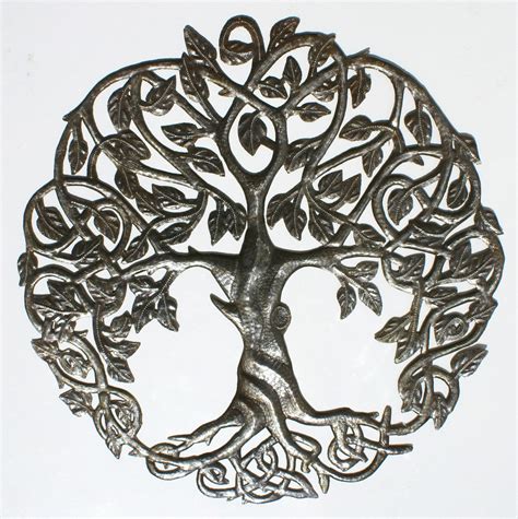 Vibrant dragonfly metal wall art. Large tree of life handmade recycled metal wall art ...