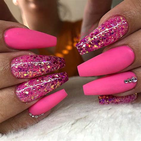 Neon Light Pink Nails
