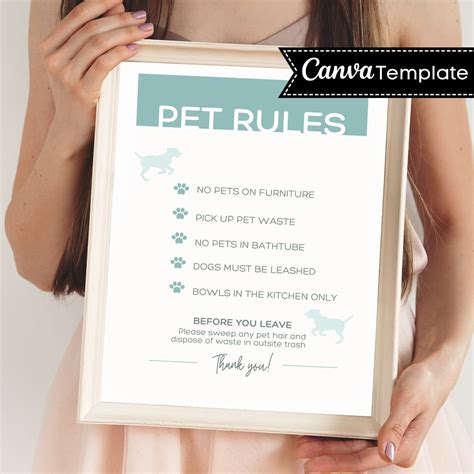 Airbnb Pet Sign Airbnb Sign Template Pet Friendly Airbnb | Etsy UK in