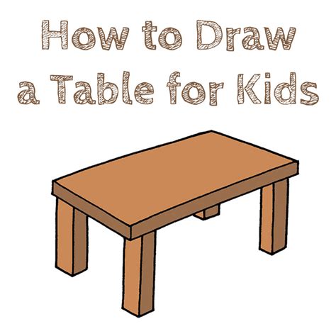 How To Draw A Table For Kids Draw For Kids