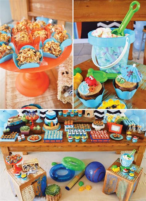 It can be difficult to plan a birthday party theme for teens and tweens. Bright & Beachy Surfing Birthday Party // Hostess with the ...