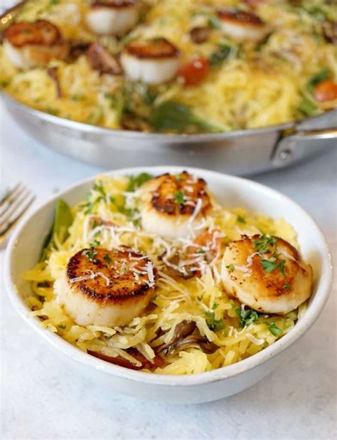 8 healthy scallop recipes for every diet. Low Carb Seared Scallops And Spaghetti Squash Recipe - JZ Eats