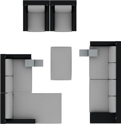 Office Furniture Top View Png