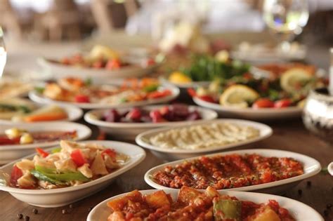 Premium Photo Traditional Turkish And Greek Dinner Meze Table