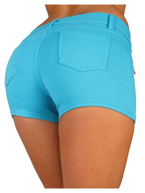 Fashion2love Basic Shorts Premium Stretch French Terry With A Gentle