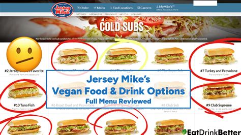 Jersey Mikes Vegan Food And Drinks 2023 Menu And Options