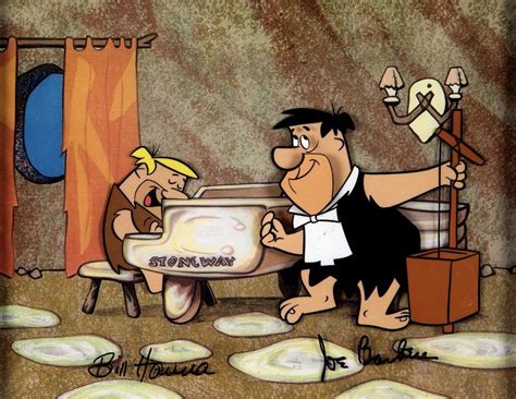 The Flintstones Fred And Barney Production Cel Setup Hanna Barbera 1961 Cartoon Books