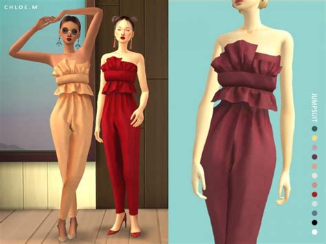 The Sims Resource Jumpsuit By Chloemmm • Sims 4 Downloads