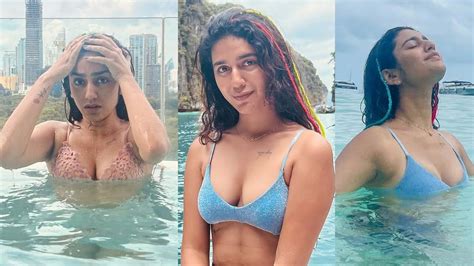 Priya Varrier Enjoying Her Vacation At Thailand Priya Prakash Varrier Blue Bikini