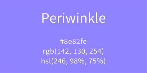 Periwinkle Color Code Is 8e82fe