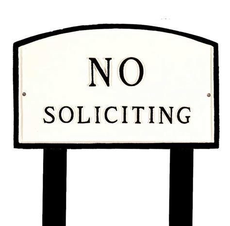 Metallics metal decorative plaques & signs. No Soliciting Sign - Large Metal Sign For Wall or Lawn ...