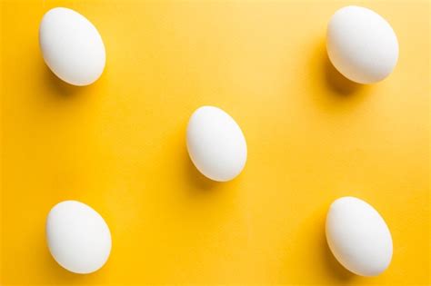 Premium Photo Top View Of White Eggs