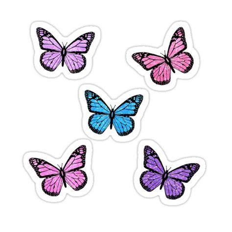 Butterfly Sticker Set Sticker For Sale By Disco Dottie Sticker Set