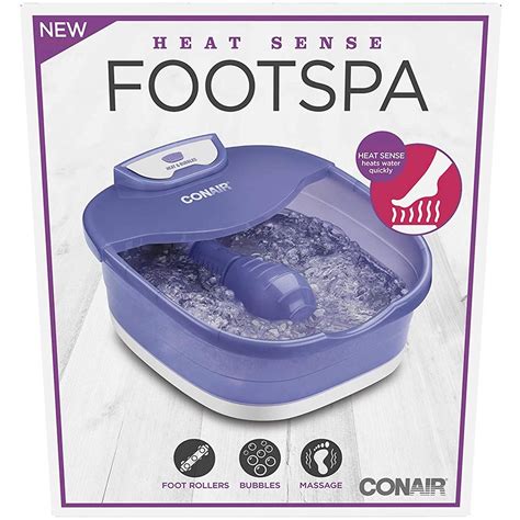 conair heat sense foot and pedicure spa with heated bubble massage massagers beauty and health
