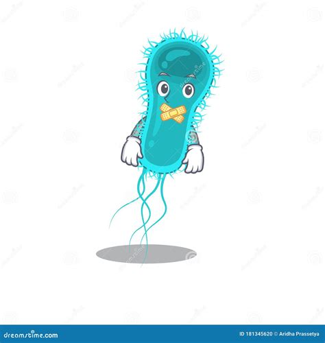 Escherichia Coli Bacteria Cartoon Character Style With Mysterious
