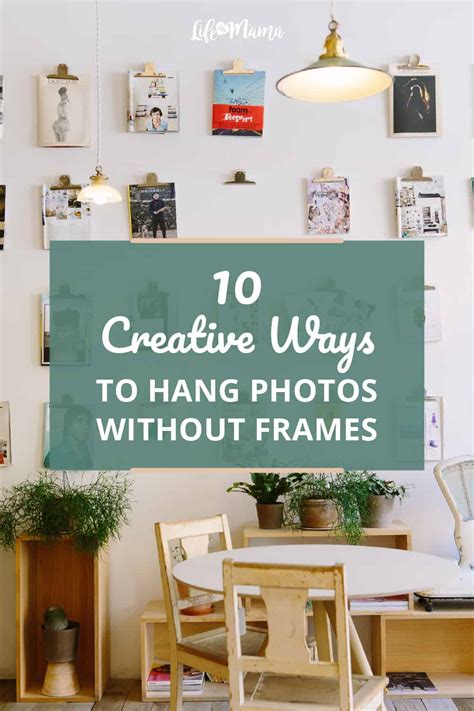 10 Creative Ways To Hang Photos Without Frames