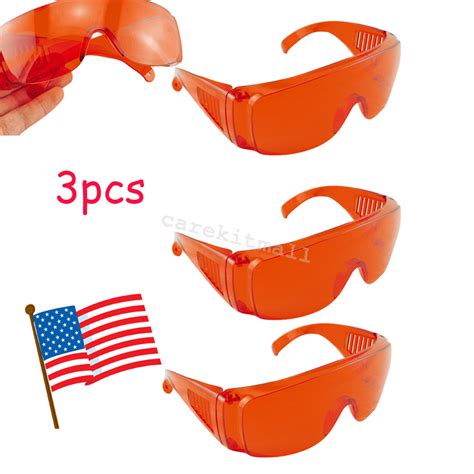 3pcs usa dental dentist safety goggle glasses protective eye uv curing whitening 190891212245 ebay