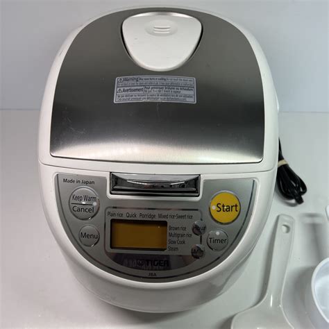Tiger JBA T10U Rice Cooker Warmer Steamer 5 5 Cup 9 Settings Preowned 3