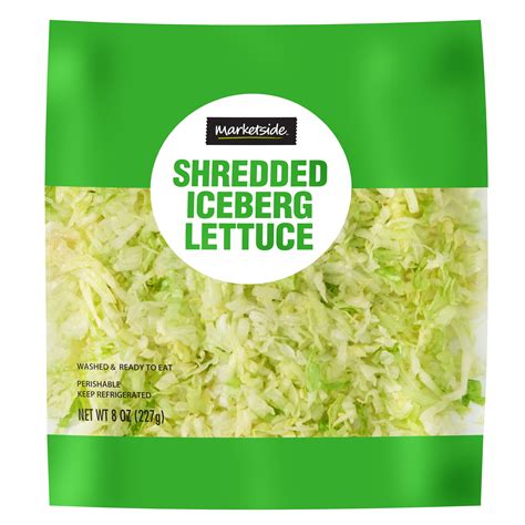 Marketside Fresh Shredded Iceberg Lettuce 8 Oz Bag Fresh