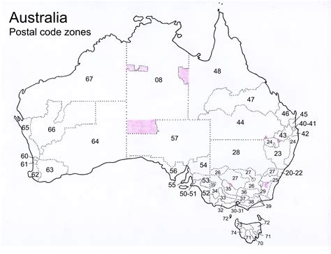 Australian Zip Code Map