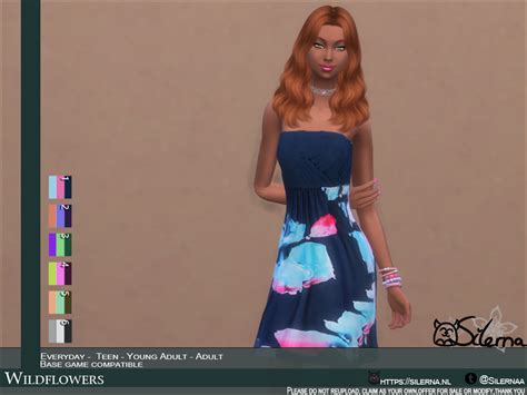 Wildflowers Dress The Sims 4 Create A Sim Curseforge