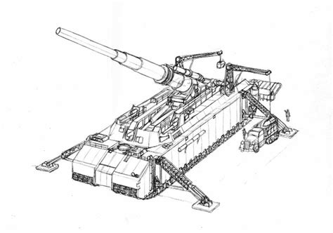 It represented the highest extreme of german mobile artillery designs. Landkreuzer P. 1000 Ratte and P. 1500 Monster