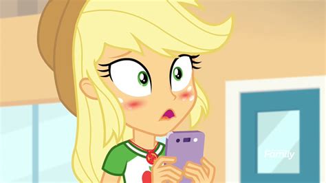 Applejack Blushing Equestria Girls Rollercoaster Of Friendship Safe Screencap