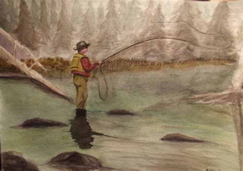 Brian Fly Fishing Watercolors Watercolor Paintings Fly Fishing
