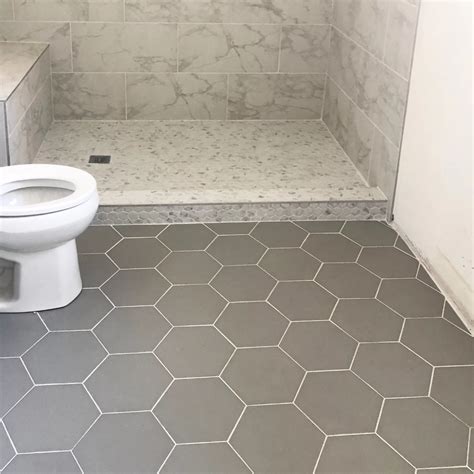 20 Light Gray Hexagon Floor Tile