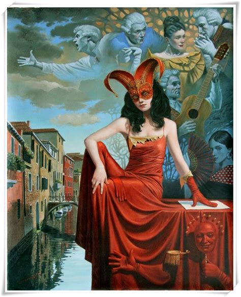 Michael Cheval Surreal Absurdist Hd Print Modern Oil Painting On Canvas