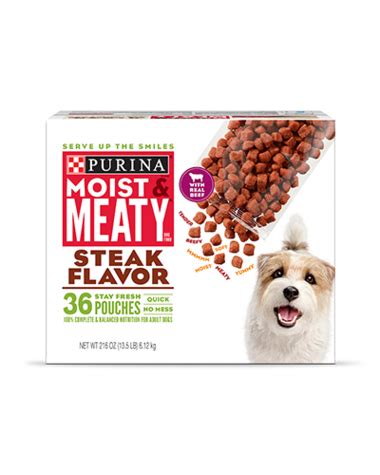 What makes senior dog food special? Moist & Meaty Steak Soft Dog Food | Purina