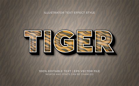Tiger Text Effect Style Graphic By Visitindonesia Creative Fabrica